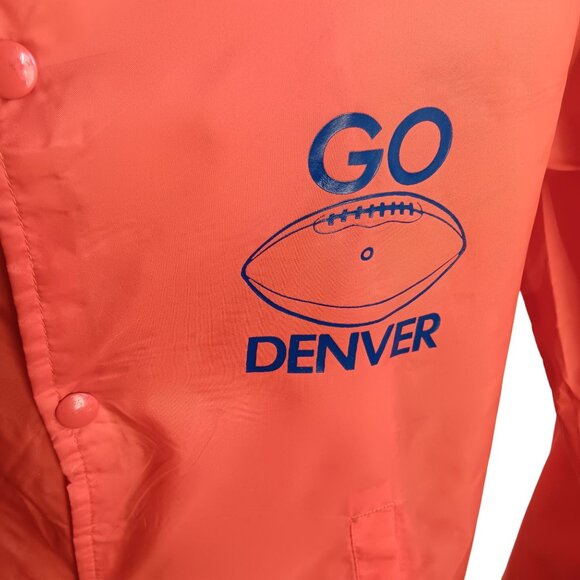 Small Vintage Denver Broncos Jacket Windbreaker Ebert Sportswear Nylon Snap USA - Picture 2 of 7